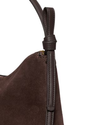 Loop Medium Suede Shoulder Bag