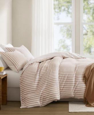 Madison Park Etta Striped 3-Pc. Duvet Cover Set, Queen