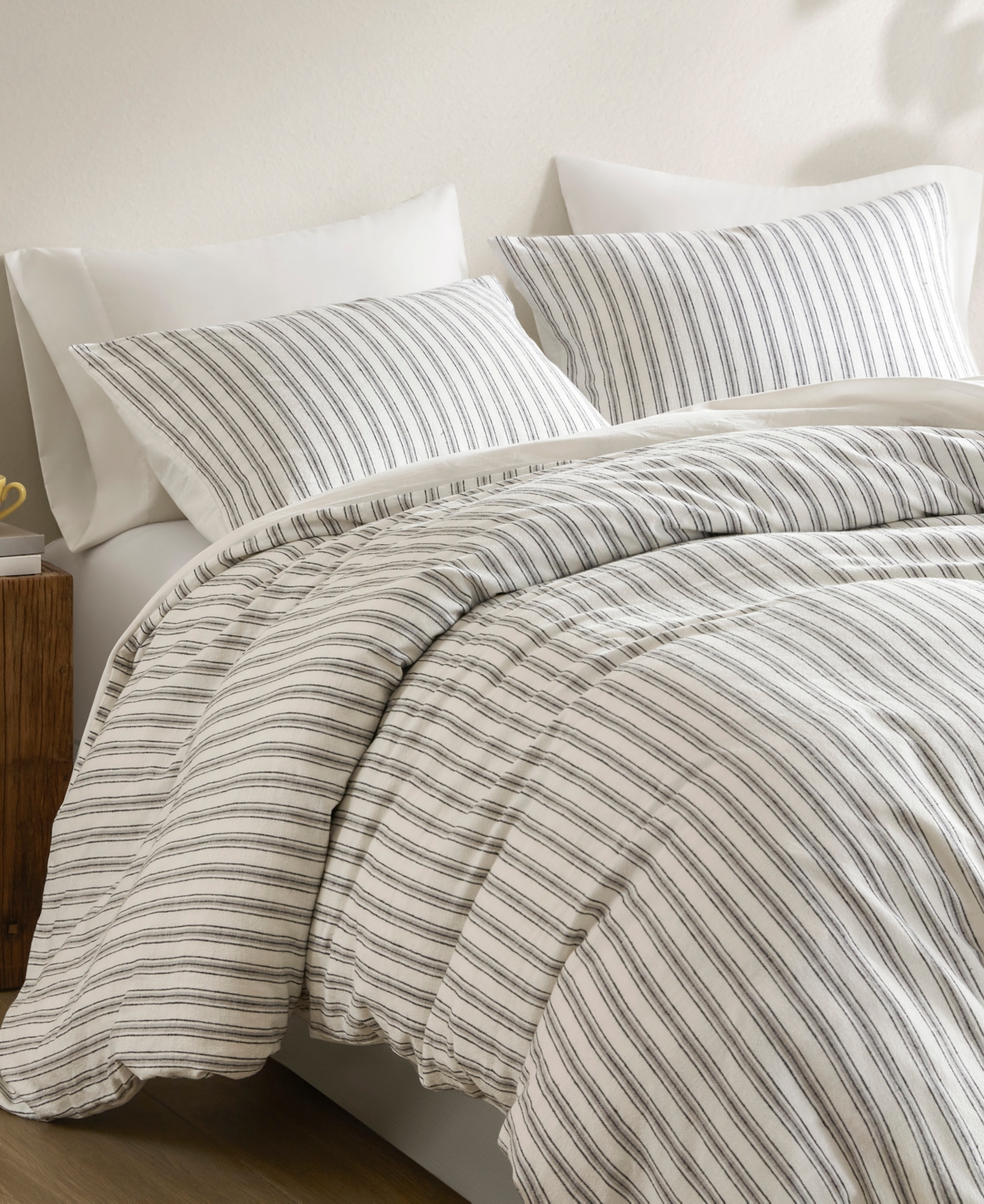 Madison Park Etta Striped 3-pc. Duvet Cover Set, Queen In Gray