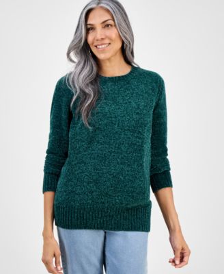 Petite Chenille Crewneck Sweater, Created for Macy's
