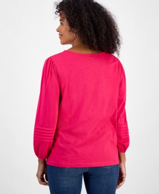 Women's Embroidery Long-Sleeve Knit, Macy's Exclusive