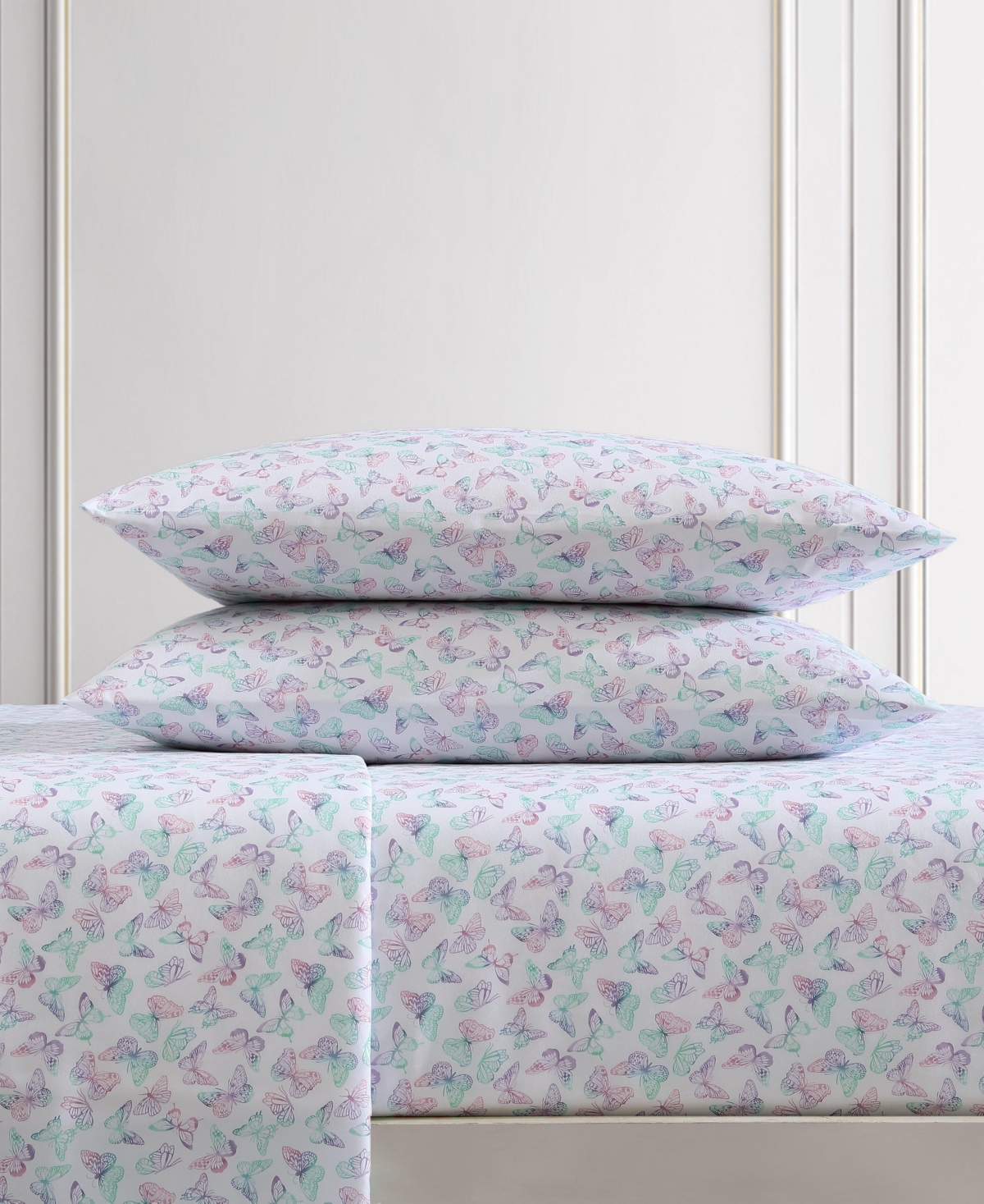 Betsey Johnson Silky Microfiber Printed 4-pc. Sheet Set, Full In Multi