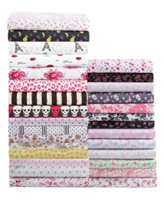 Silky Microfiber Printed 4-Pc. Sheet Set, Queen