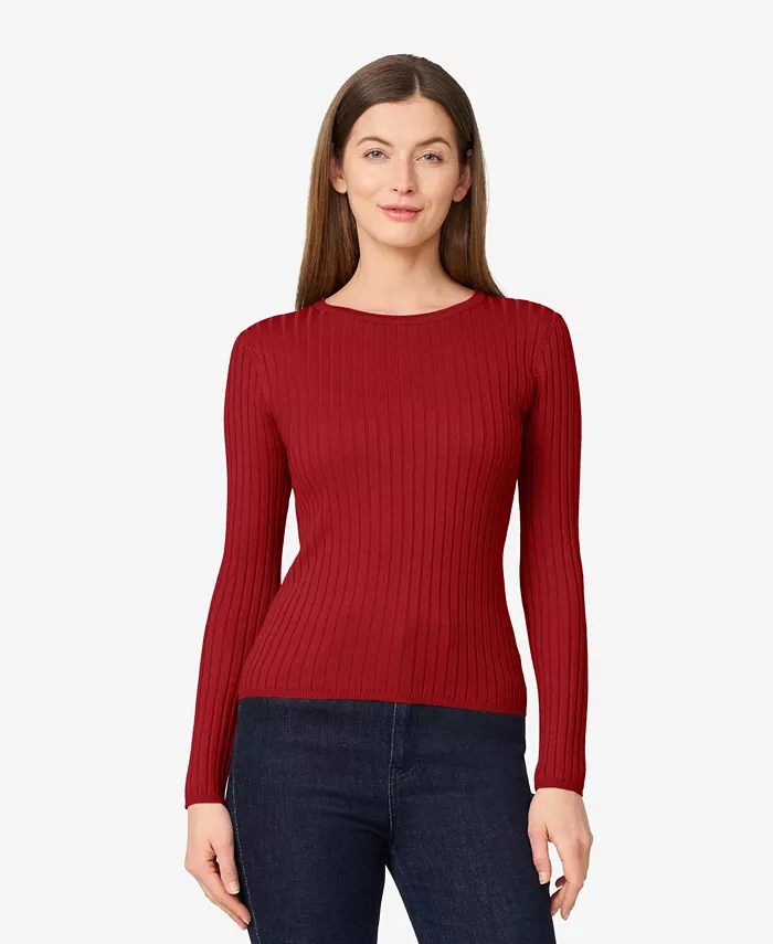 Women's Crewneck Ribbed-Knit Sweater - thumbnail 5