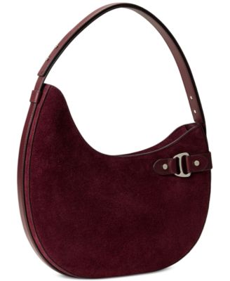 Suede Large Tasha Shoulder Bag