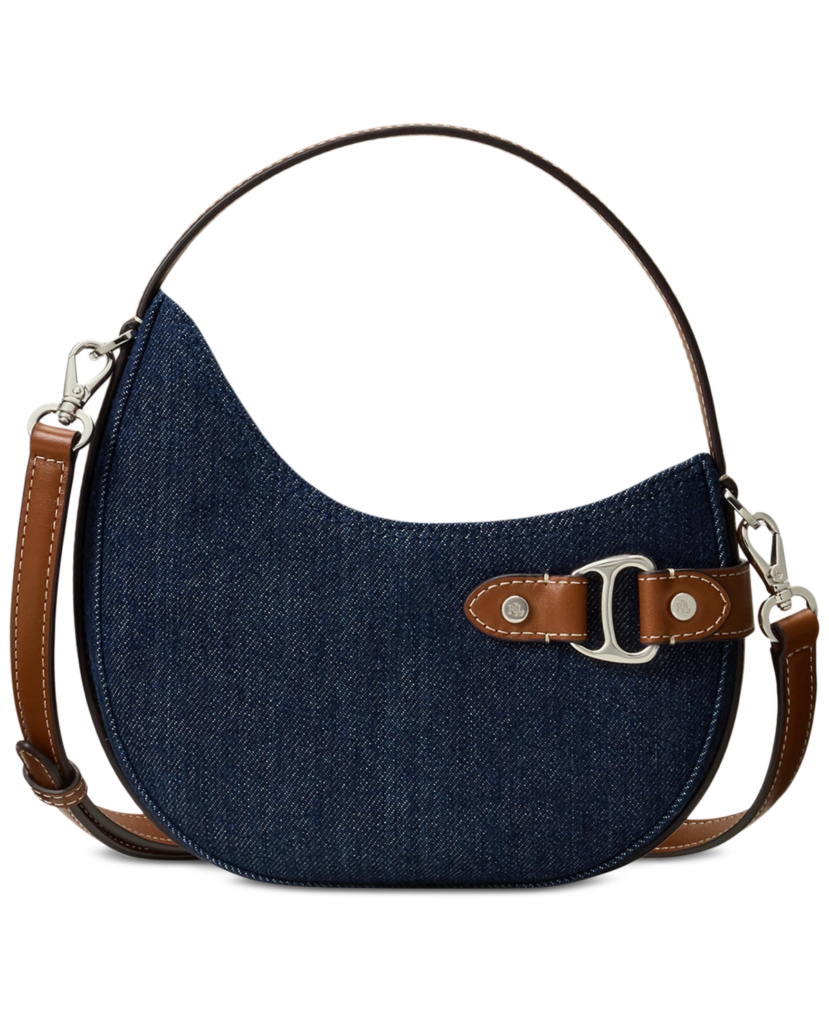 Ralph Lauren Denim Mini Tasha Crossbody Bag