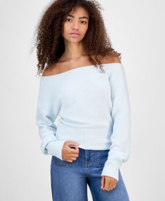 Hippie Rose - Juniors' Off-The-Shoulder Slouchy Sweater