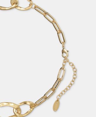 Hammered Link Statement Necklace, 16" + 3" extender, Macy's Exclusive