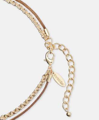 Stone Layered Pendant Necklace, 18" + 3" extender, Macy's Exclusive