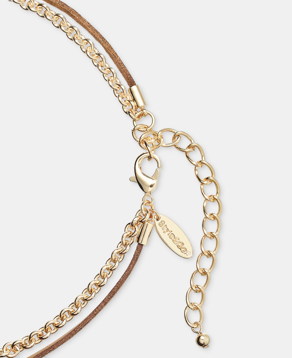Style & Co Stone Layered Pendant Necklace, 18" + 3" Extender, Macy's Exclusive In Gold