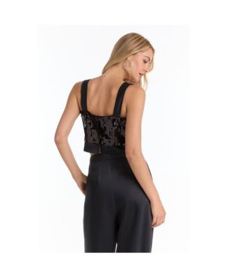 Women's Zoey Sequin Crop Top