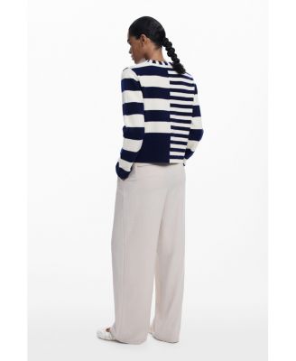 Women's Combined striped sweater