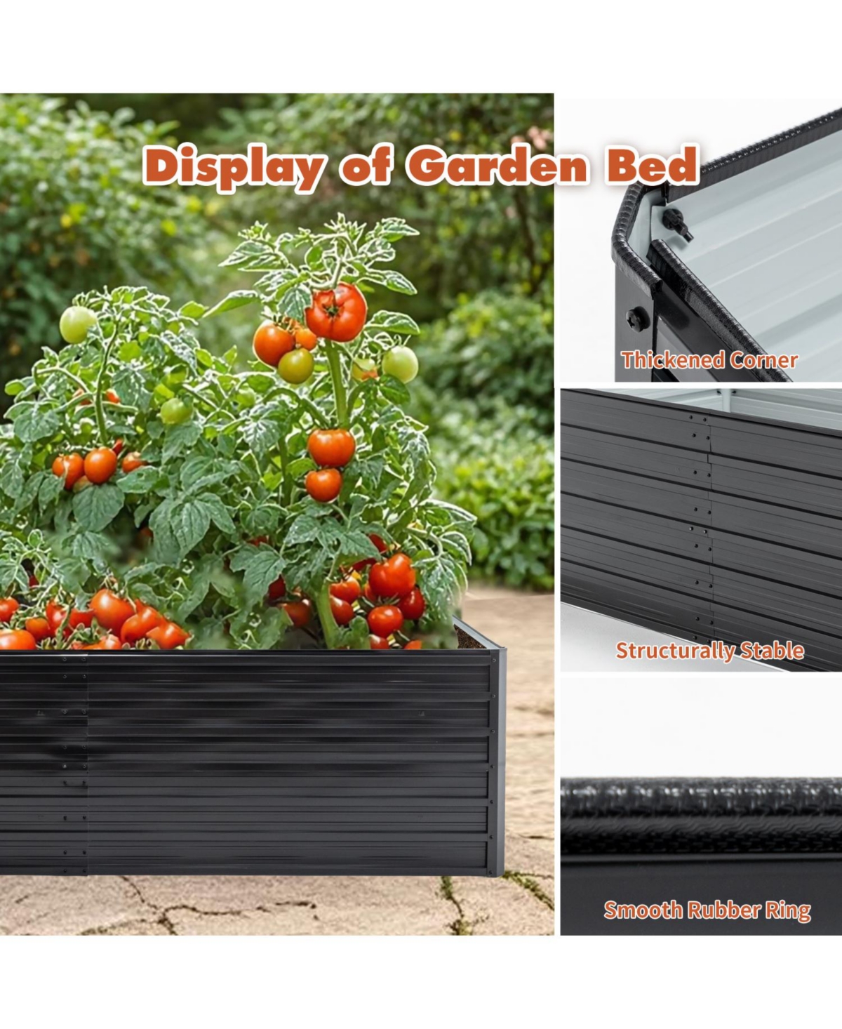 Streamdale Furniture 6x3x2 Ft Metal Raised Garden Bed