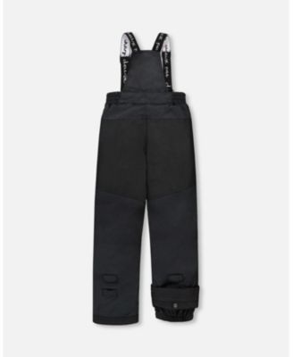 Girl Two-Piece Play Snowsuit with Allover Print Jacket and Solid Pant Black - Toddler|Child