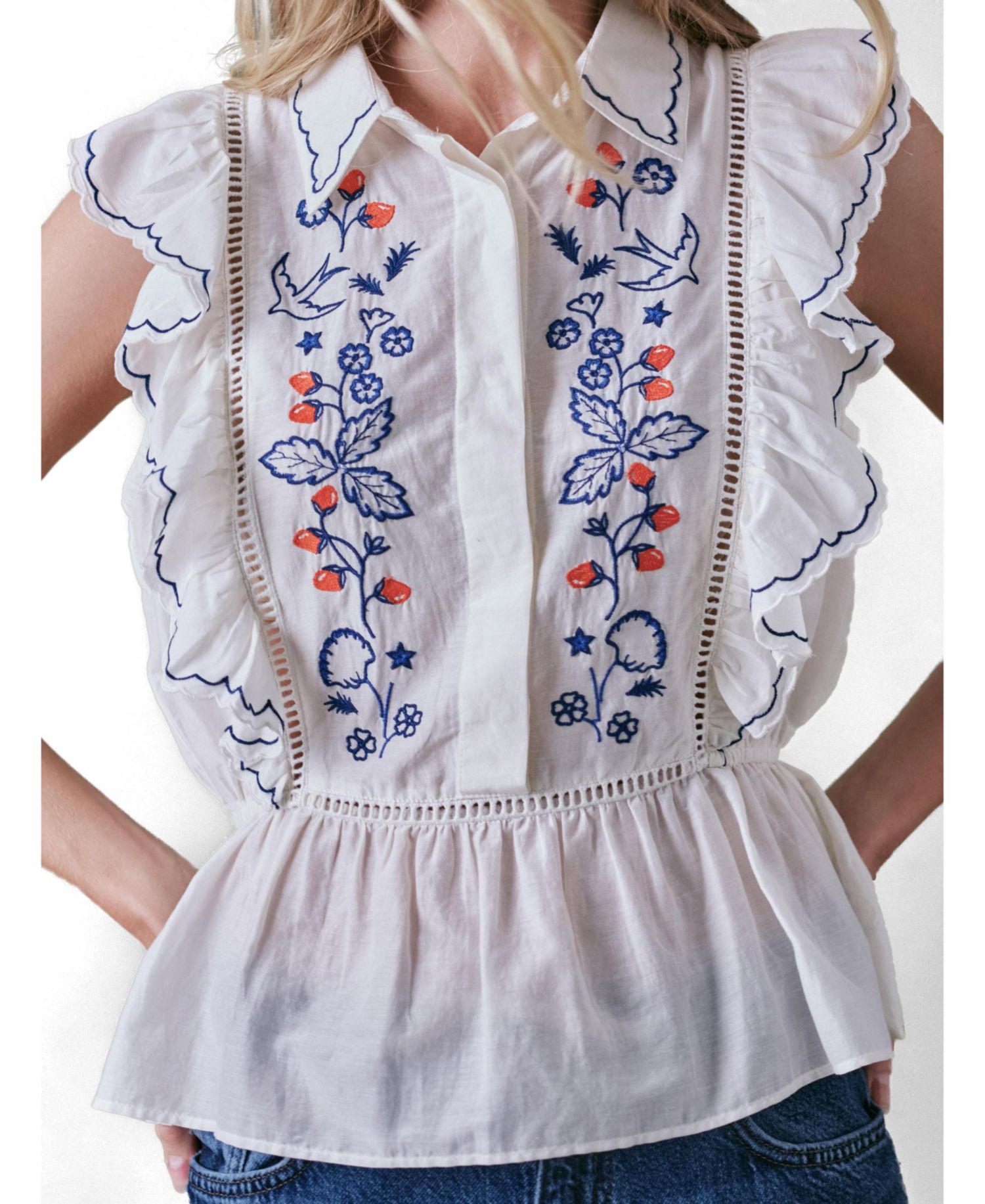 Women's Wild Strawberry Silk Blend Blouse