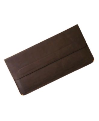 Low-Profile Mechanical Keyboard Sleeve - PU Leather, Coffee Brown, Compatible with Flow84 and Edge84