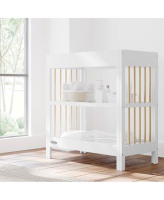 Teddi Changing Table with Water-Resistant Changing Pad - White/Driftwood