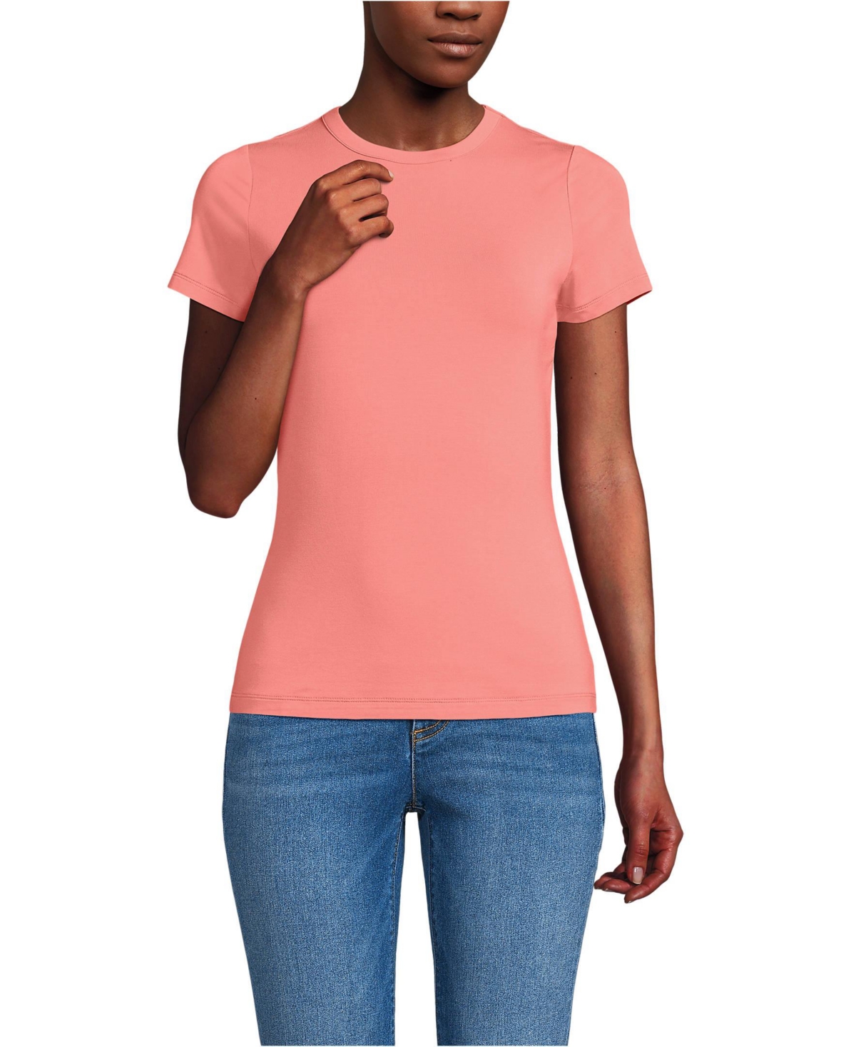 Women's Short Sleeve Cooling Crew Neck T-Shirt - Coral clay