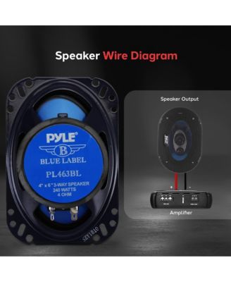 4'' x 6'' 240 Watt Three-Way Speakers