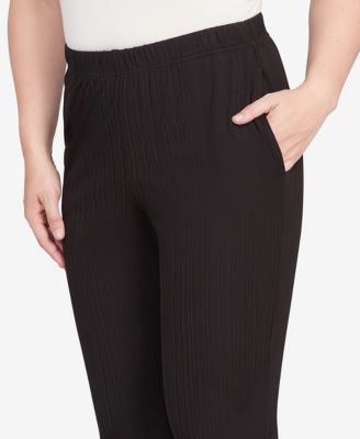 Women's Ribbed Knit Medium Length Pants