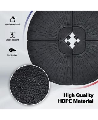 Patio 4PCS 185lbs Heavy Duty Cantilever Offset Umbrella Base Stand Water Outdoor