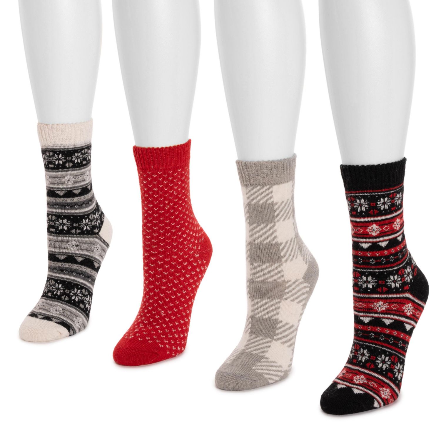 Women's 4 Pack Holiday Boot Socks