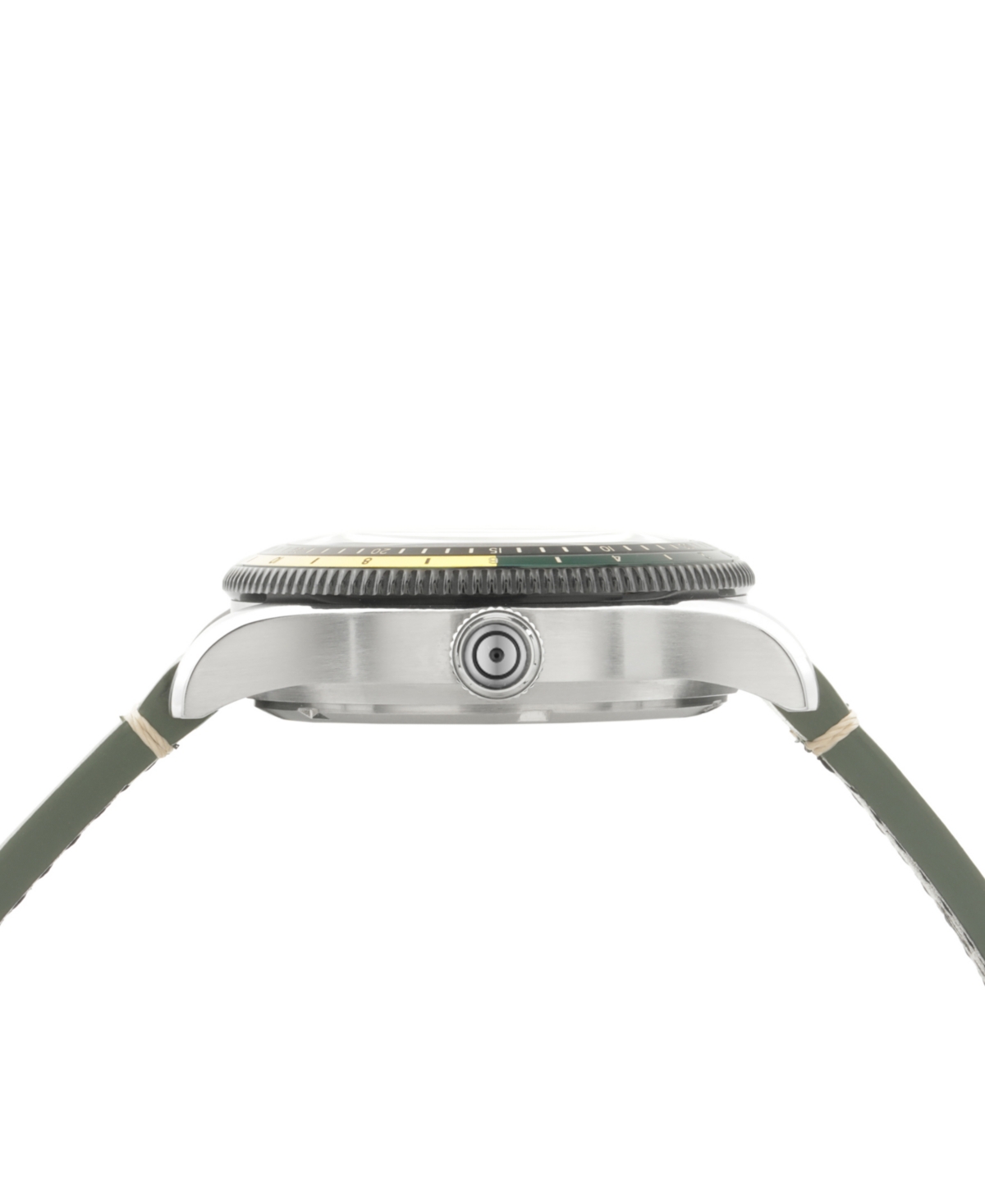 Avi-8 Flyboy Airmaster Gmt Leather Strap Watch, 40mm In Green