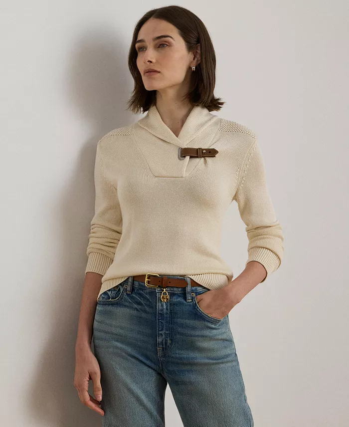 Women's Sabree Long-Sleeve Buckle-Trim Sweater