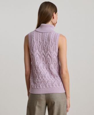 Women's Superb Plus-Bardelle Turtleneck Sweater Tank Top
