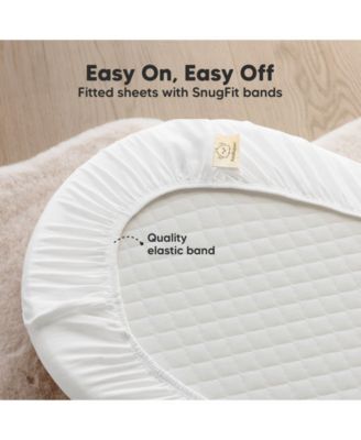 Bassinet Sheet for Baby Girls, Boys, 2-Pack Soothe Bassinet Fitted Sheets, Bedside Bassinet Mattress Sheet