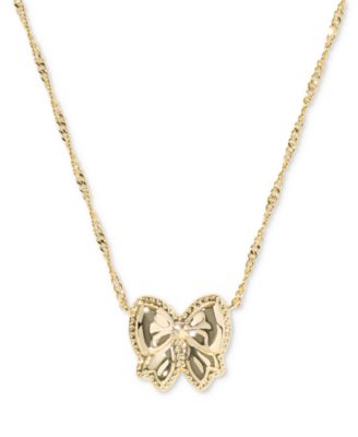 Haley Bow Short Pendant Necklace, 16" + 3" extender