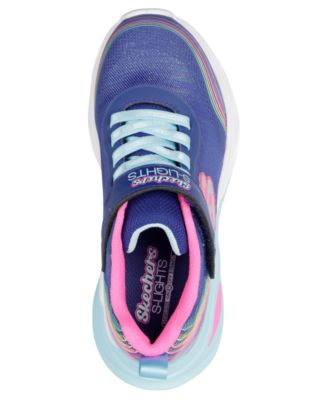 Little Girls-Lights: Cosmic Glow - Rainbow Dream Stay-Put Closure Casual Sneakers from Finish Line