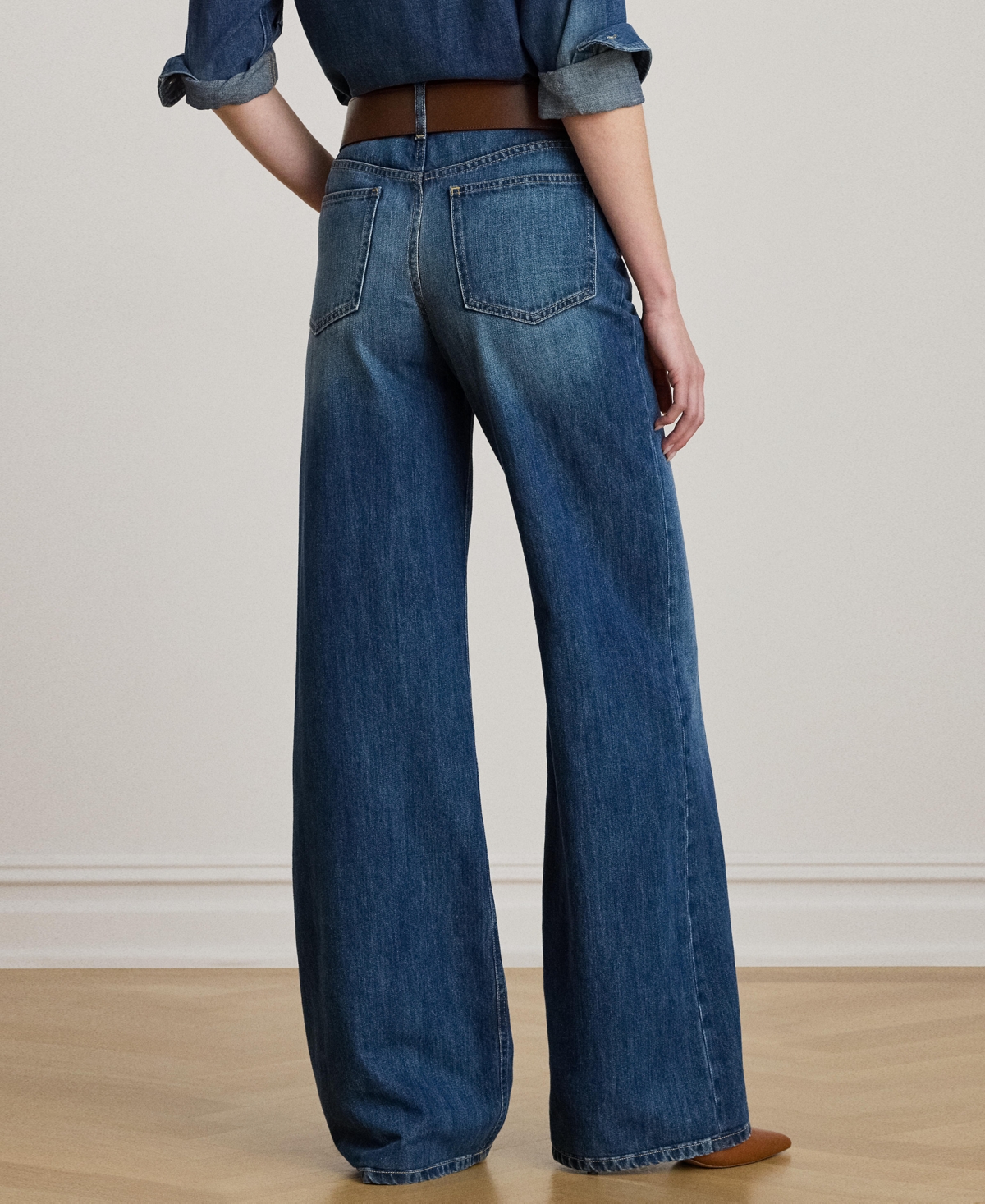 Ralph Lauren High-rise Wide-leg Jean In Blue
