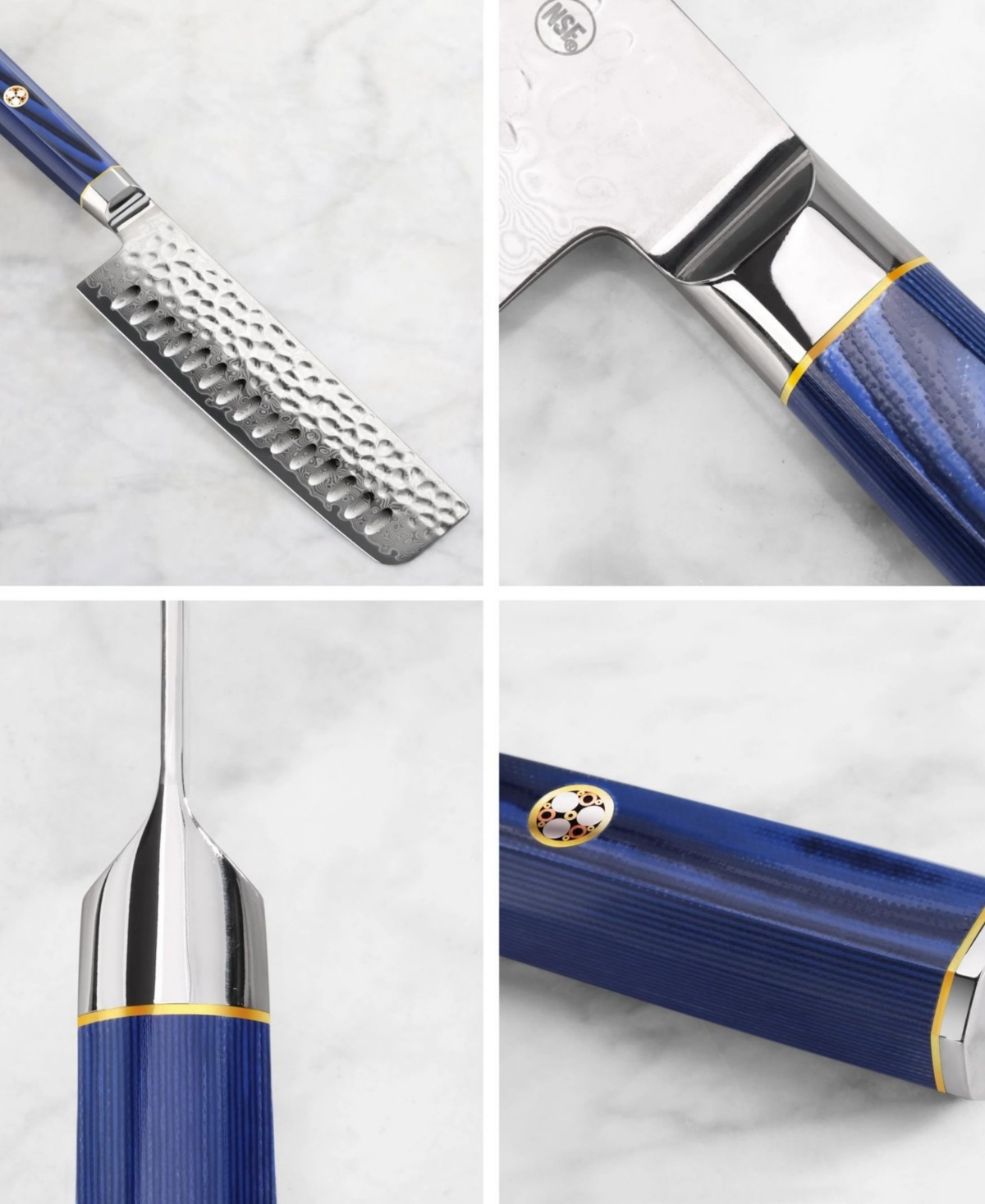 Cangshan Kita Series 7" Nakiri Knife With Sheath In Blue