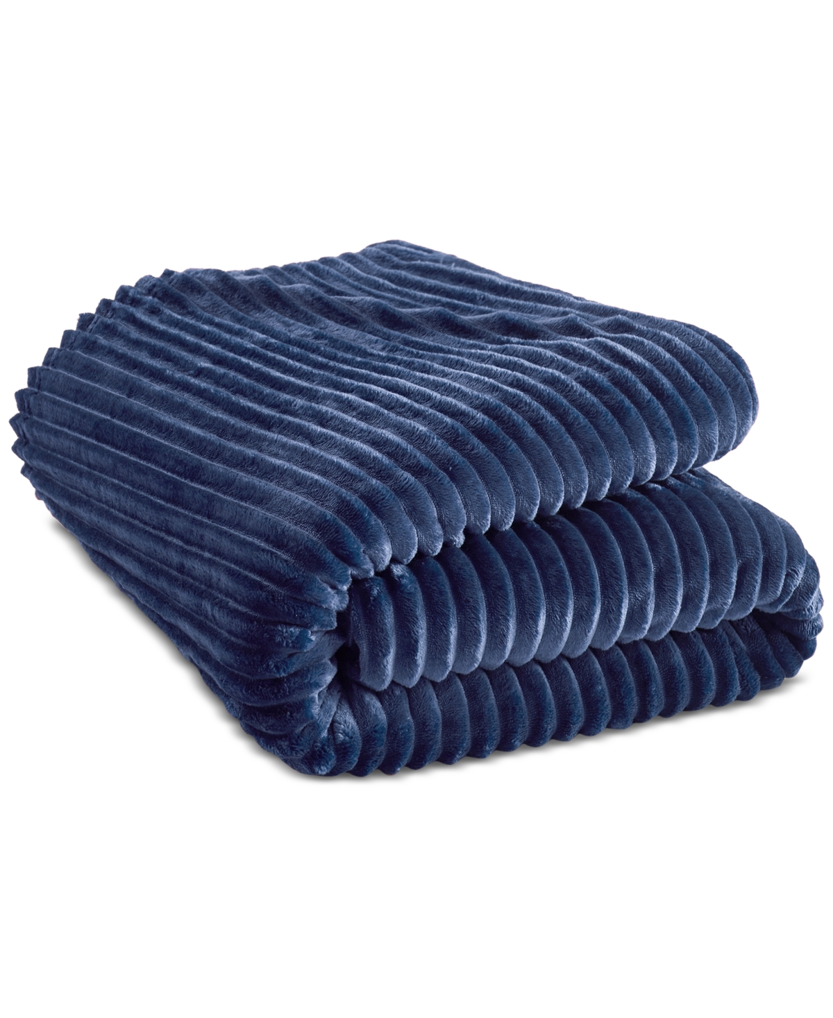 Arch Studio Ribbed Plush Blanket, King, Macy's Exclusive In Blue