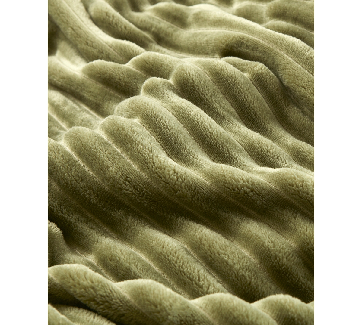 Arch Studio Ribbed Plush Blanket, King, Macy's Exclusive In Green
