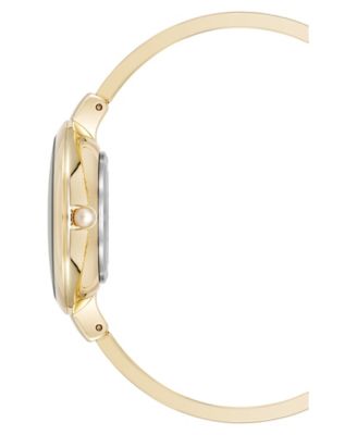 Women's Quartz Pink and Gold-Tone Metal Alloy Bangle Watch Set, 32mm