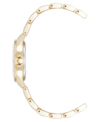 Women's Quartz White and Gold-Tone Metal Alloy Watch, 31mm