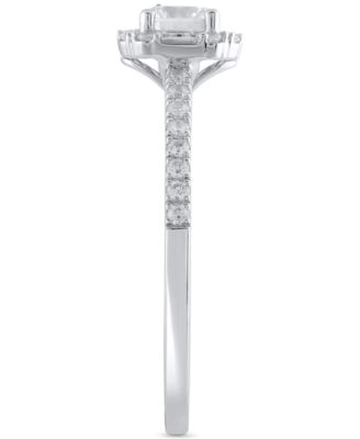Diamond Halo Engagement Ring  (3/4 ct. t.w.) in 14k White Gold