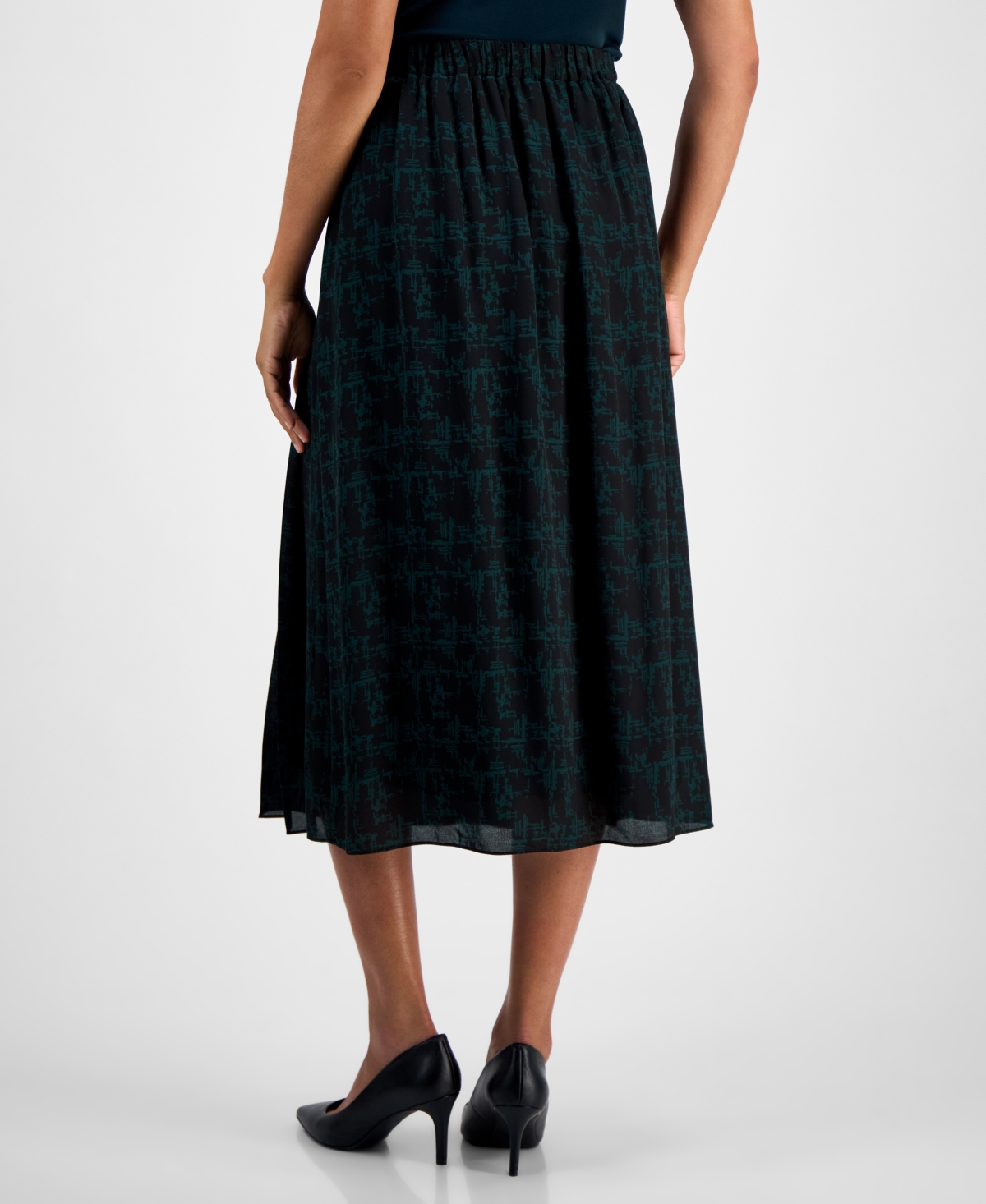 Kasper Women's Pleated Pull-on Skirt, Regular & Petite In Blue