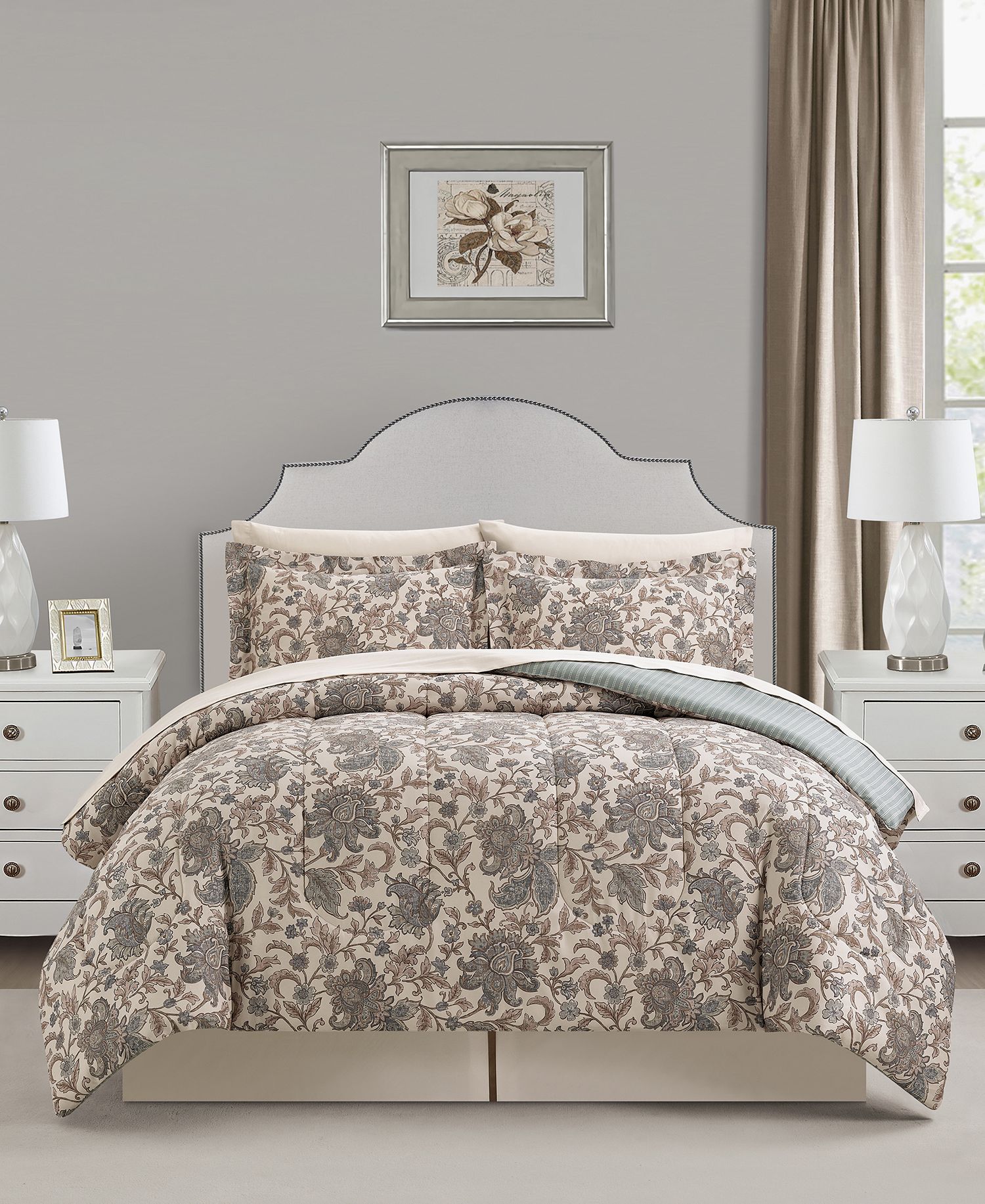 8-Piece Macy's Cottage Floral Comforter Sets