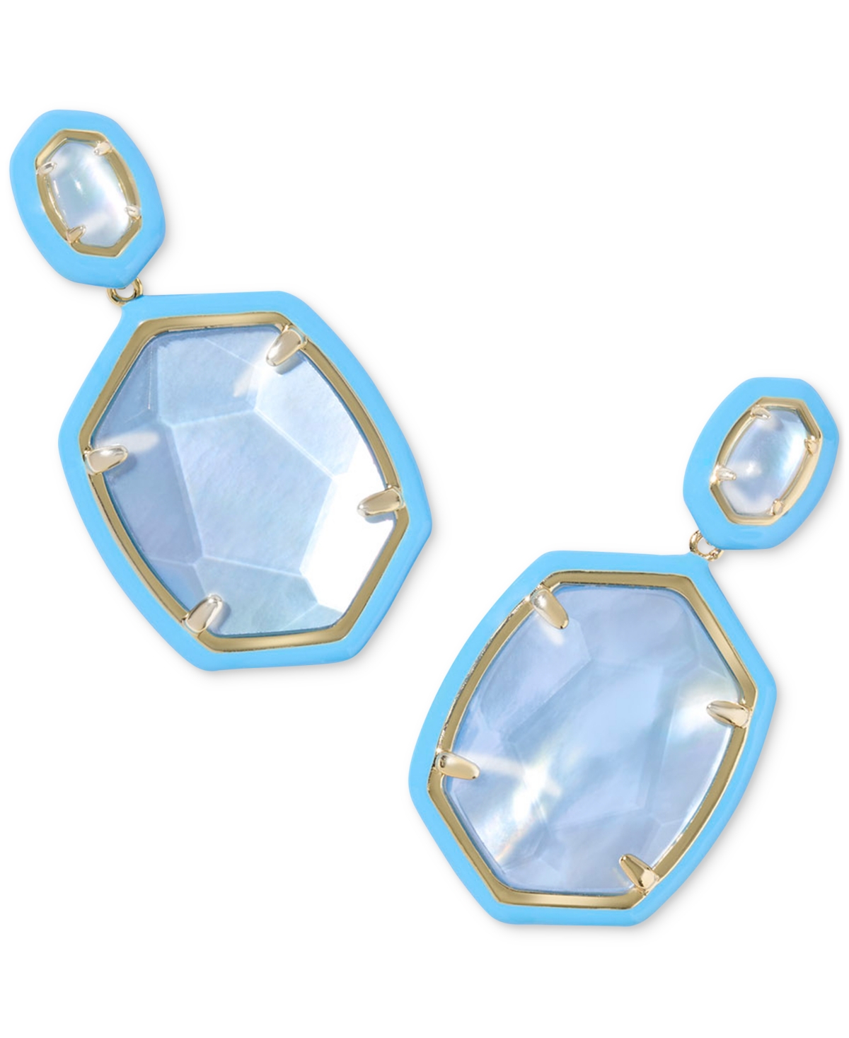 Kendra Scott Daphne Enamel Frame Drop Earrings In Purple