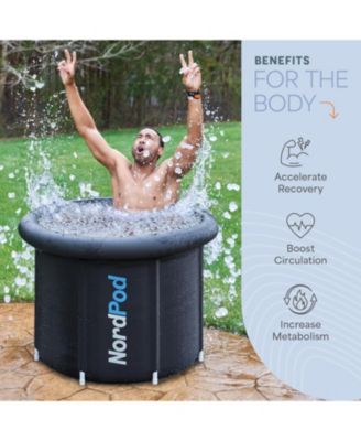 Portable Ice Bath Tub with Cover & Bag - Durable Cold Plunge Tub for Athletes, Adults, Home & Outdoor Therapy