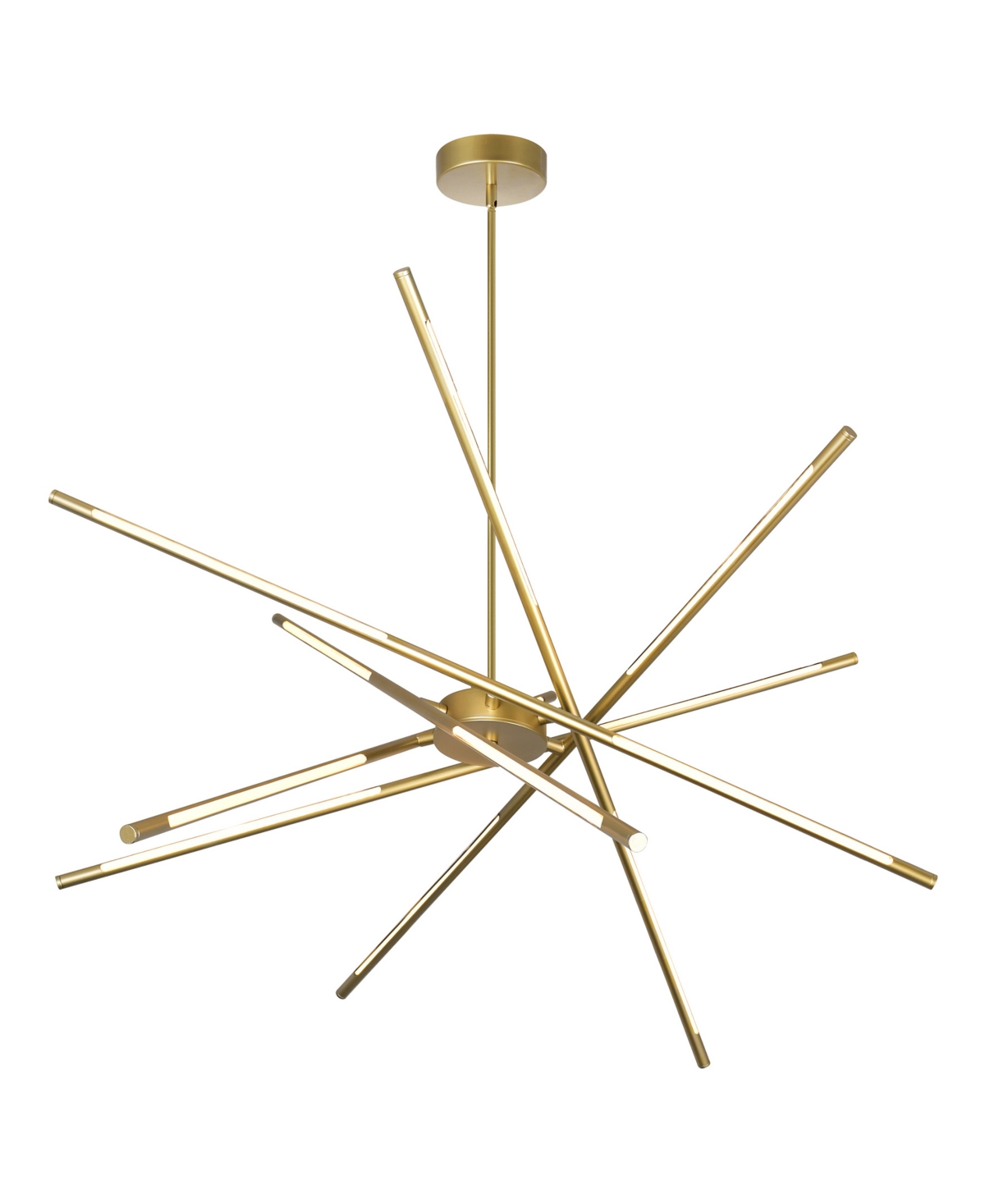 Cwi Lighting 48.5" Metal Oskil Led Integrated Chandelier In Gold