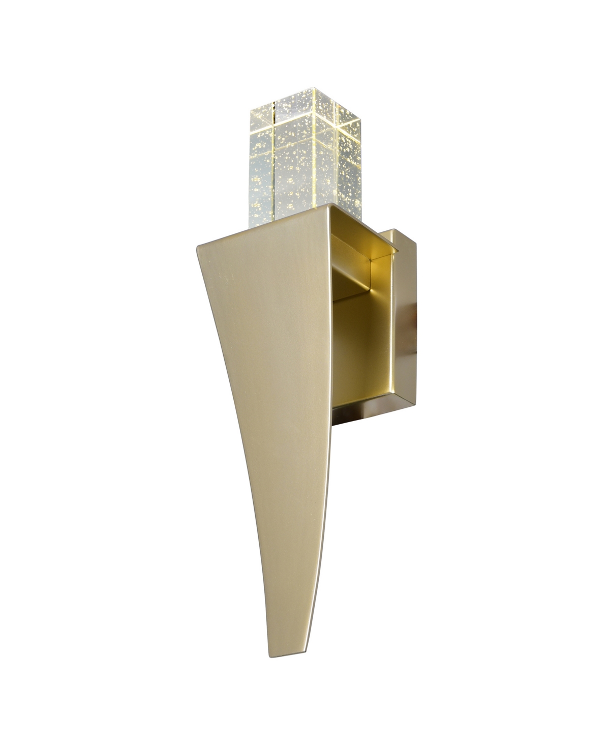 Cwi Lighting 16" Metal Catania Led Integrated Wall Light In Gold