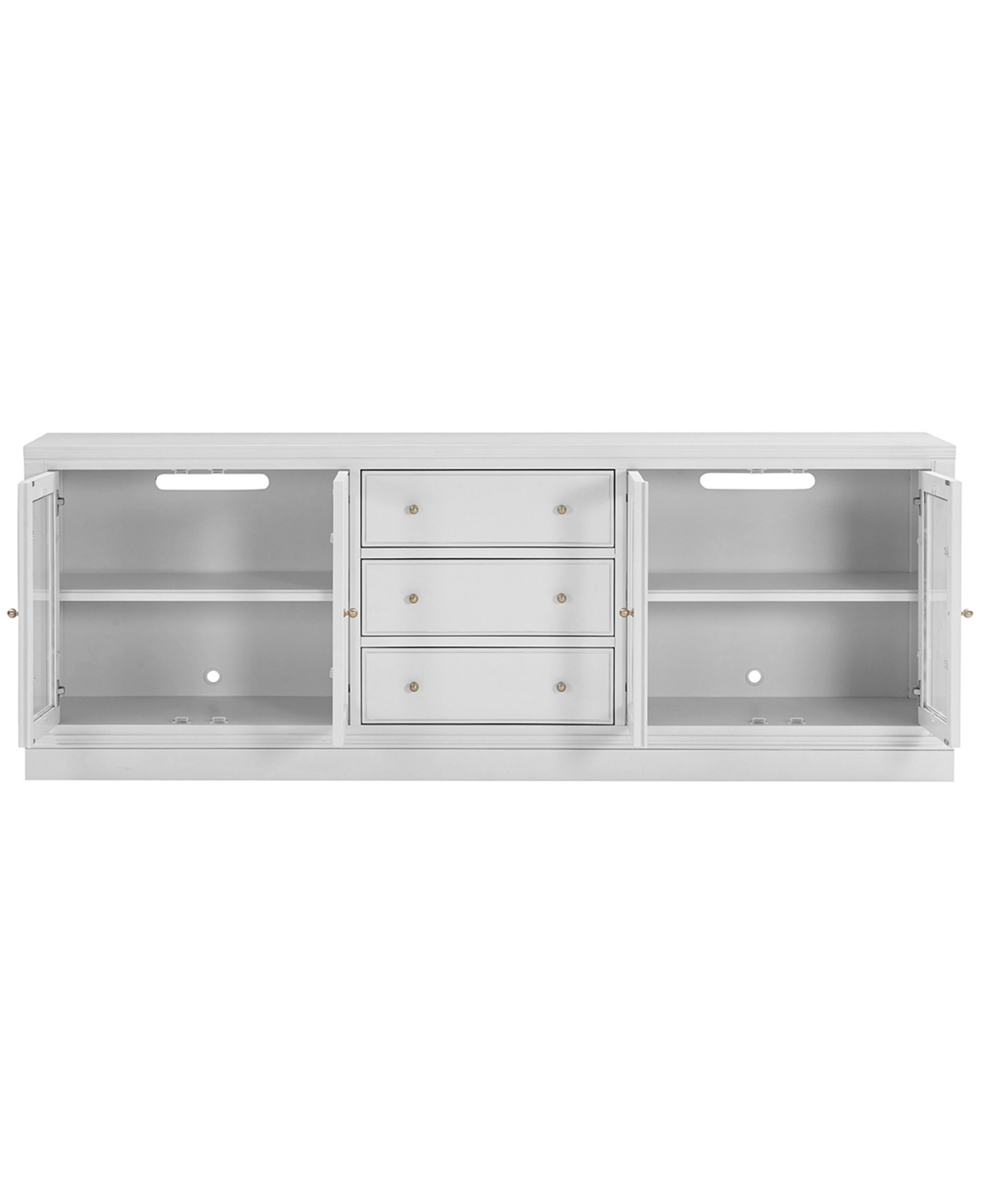 Macy's Furniture 85" Wooden Amren 4 Doors Console Table In Multi