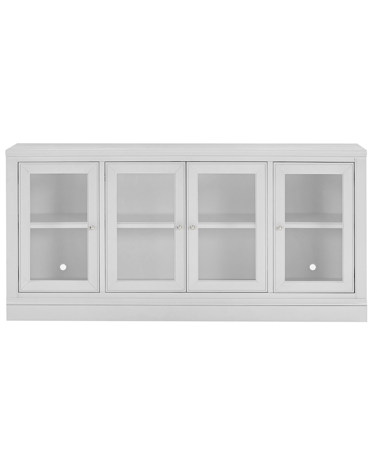 Macy's Furniture 65" Wooden Amren 4 Doors Console Table In Gray