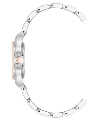 Women's Quartz Iconic Silver-Tone and Rose Gold-Tone Metal Alloy Watch, 35mm