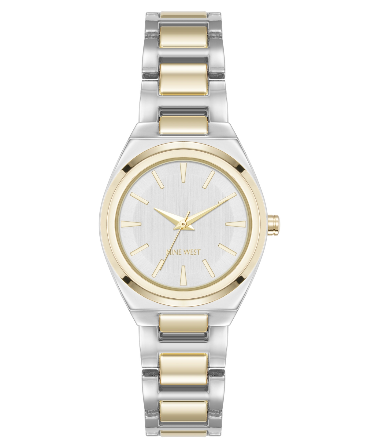Anne Klein Women's Quartz Minimalist Silver-Tone and Gold-Tone Metal Alloy Watch, 30mm