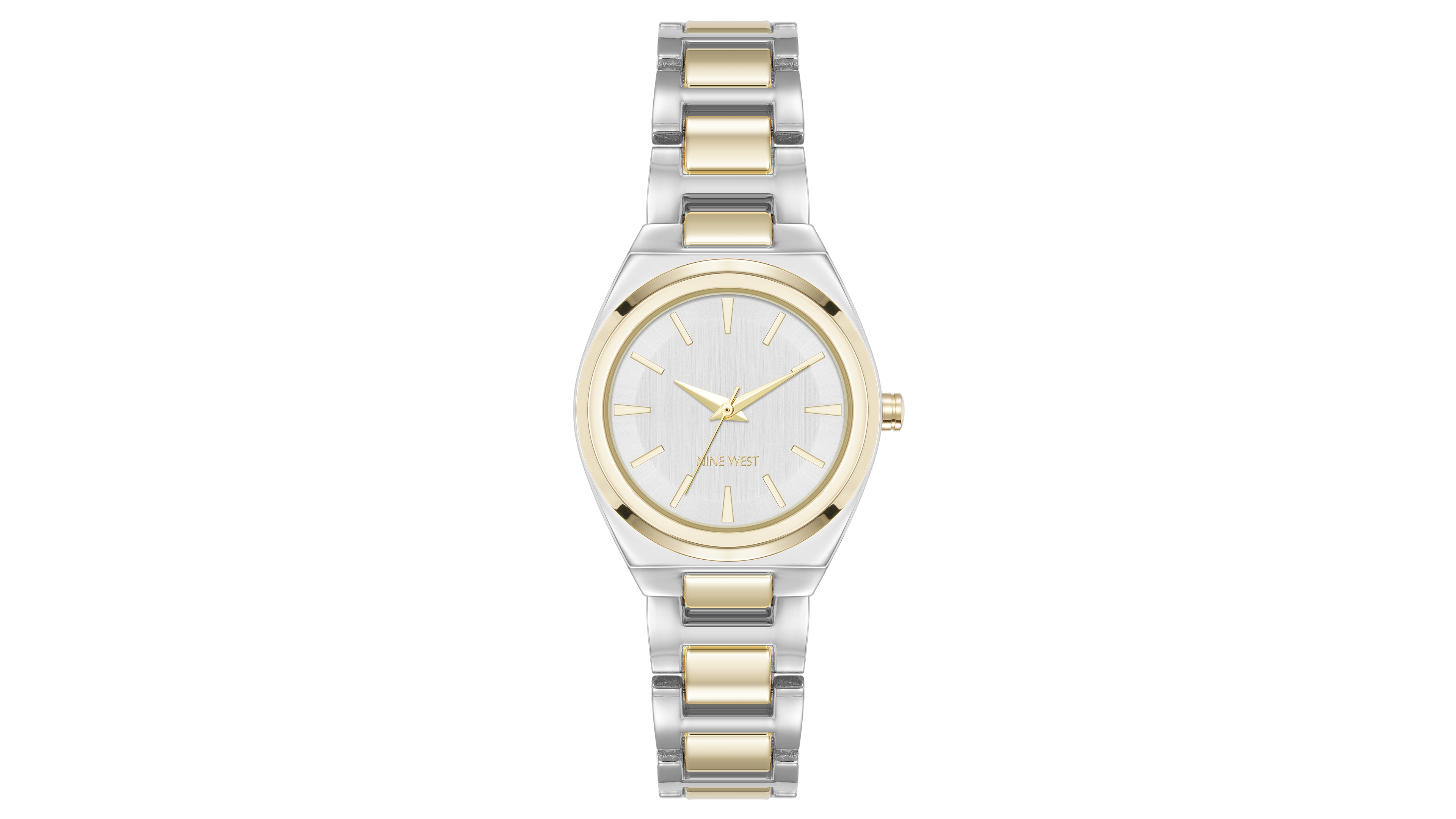 Anne Klein Women's Quartz Minimalist Silver-Tone and Gold-Tone Metal Alloy Watch, 30mm